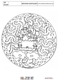 Mandala boyama sayfaları